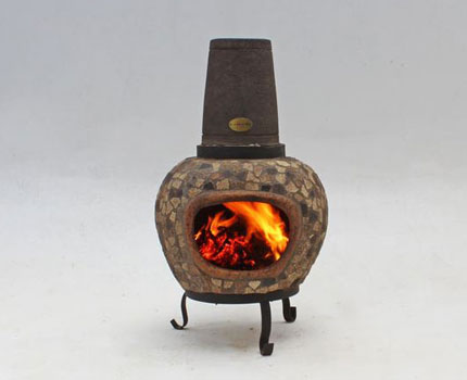 Bluestone outdoor fireplace